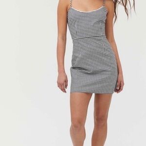 UO Southold Gingham Mini Dress